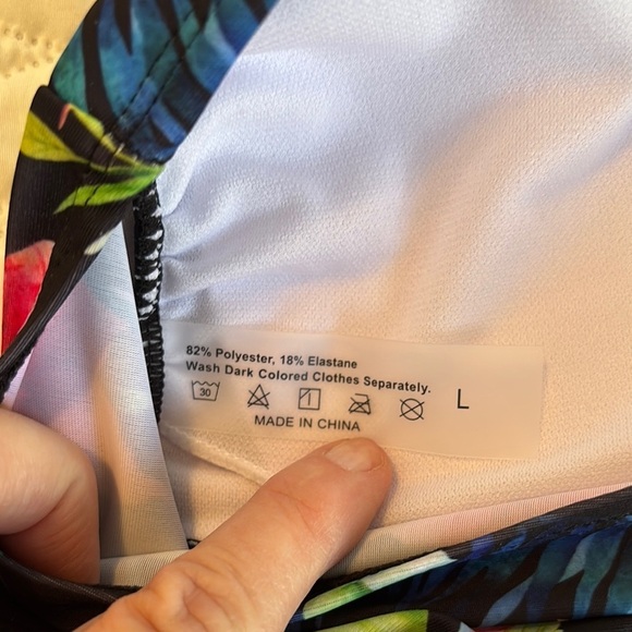 SHEIN Floral Strapless Bandeau Top Bikini Set New Size Large - Picture 4 of 10